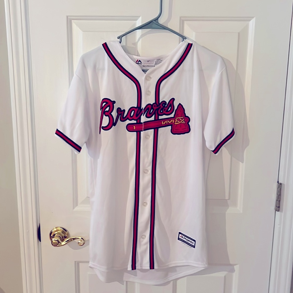 Majestic replica Atlanta Braves Jersey. Boys size Youth XL 18/20 Like new!!